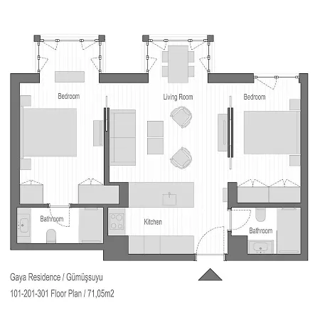 X Flats Taksim Apartament